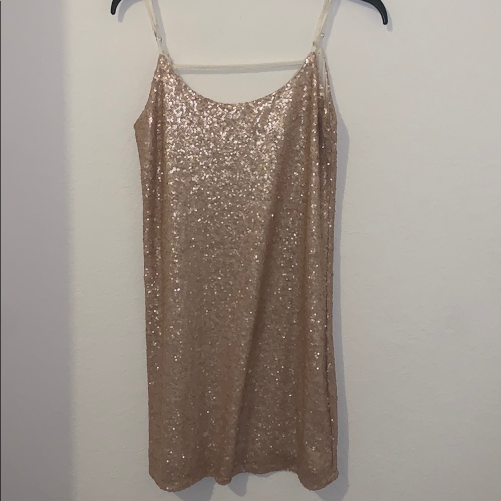 sequence mini dress
